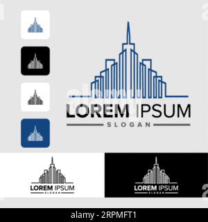 simple Real Estate Logo Design Building, Home, Architect, House, Construction, Property Real Estate Brand Identity Template with Real Estate Icon Desi Stock Vector