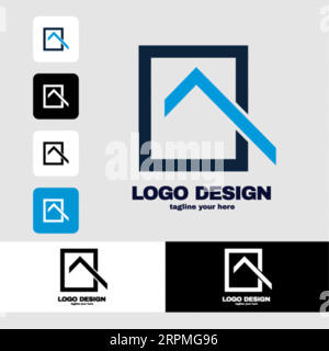 simple Real Estate Logo Design Building, Home, Architect, House, Construction, Property Real Estate Brand Identity Template with Real Estate Icon Desi Stock Vector