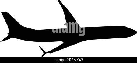 Silhouette of an airliner in flight Stock Vector