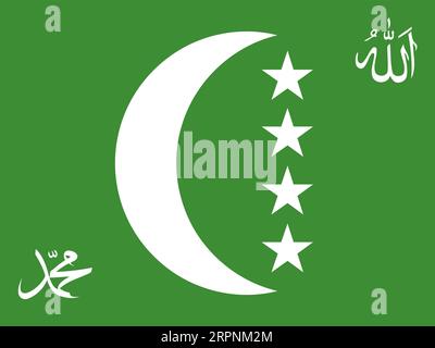 Happy Independence Day of Comoros, Independence Day of Comoros, Comoros, Flag of Algeria, Flag, 6th July, Independence day, Typographic design, Typogr Stock Vector