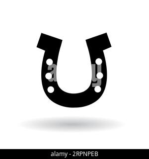 Horse Shoe icon. Simple flat vector illustration. Stock Vector