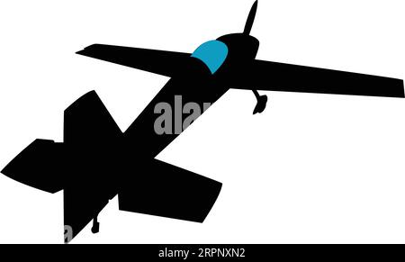 An illustration of an acrobatic airplane Stock Vector