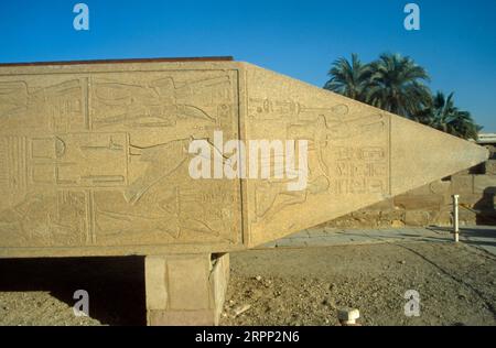 Hatshepsut Obelisk Karnak Temple Luxor Egypt Stock Photo