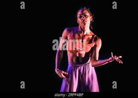 London, UK. 05th Sep, 2023. Jacquelin Harris performs a two minute excerpt of the piece. Alvin Ailey American Dance Theater present their 'Mixed Bill' at Sadler's Well's Theatre in London. The popular dance company brings its unique mix of contemporary and classic movement to the London stage, with performances running September 5-16, 2023. Credit: Imageplotter/Alamy Live News Stock Photo