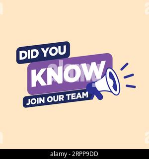Did you Know social post design. Stock Vector