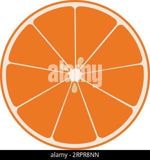 Slice Of Orange Stock Vector