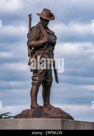 Australian 2nd Division Digger Memorial, Mont St Quentin Stock Photo