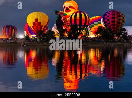 Hot Air Balloon Festival in Colorado Springs Stock Photo