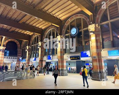 Amsterdam, Netherlands. September 6, 2023. The Central Station in Amsterdam. High quality photo Stock Photo