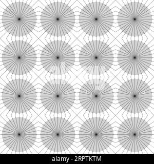 Symmetrical spider web seamless pattern. Modern geometric halloween background. Stock Vector