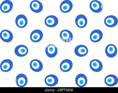 Evil Eye Turkish Eyes Seamless Pattern Stock Vector