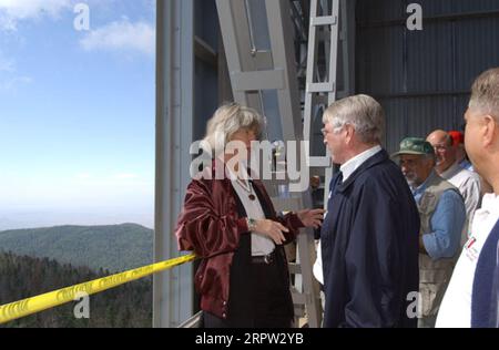 Secretary Gale Norton, left, touring the Mount Graham International ...