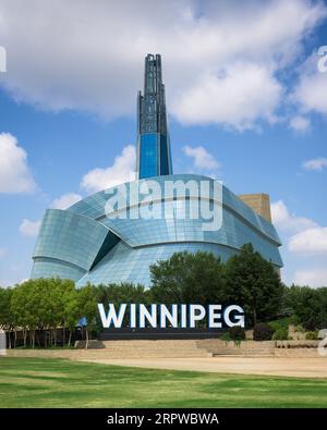 Canadian Museum for Human Rights at 85 Israel Asper Way in Winnipeg, Manitoba Stock Photo