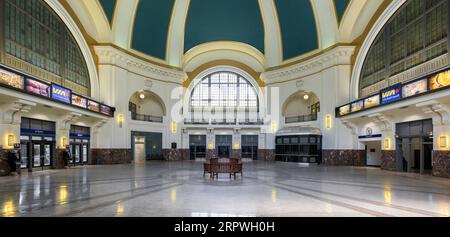 Lobby of the historic Union Station at 123 Main Street in Winnipeg, Manitoba Stock Photo