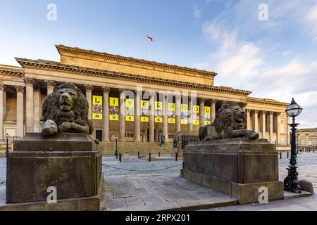 St George's Hall,  St George's Place, Liverpool city centre, England. Stock Photo
