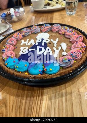 Chocolate Chip Birthday Cookie Stock Photo