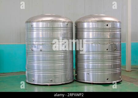Stainless steel products shell, closeup of photo Stock Photo