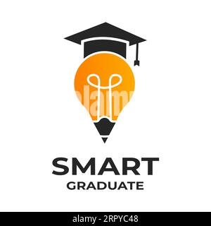 Inspiration for Graduation University Logo designs with the best intelligence. Stock Vector