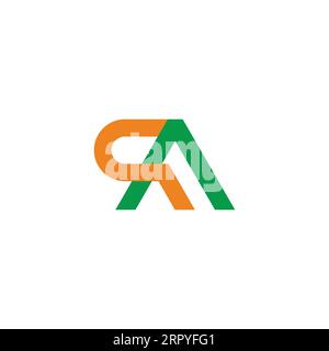 letter qa triangle colorful logo vector Stock Vector