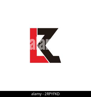 letter rl simple colorful geometric logo vector Stock Vector