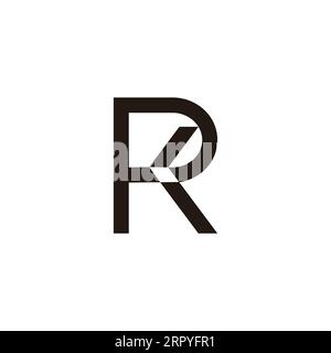 letter rk simple linked line logo vector Stock Vector