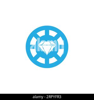 shine diamond round tire symbol logo vector Stock Vector