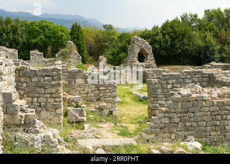 Croatia Roman ruins remains City Martha Iulia Salona Episcopal Centre built 5th century remains Basilica baptistry Bishops residence Stock Photo