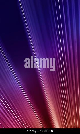 Abstract gradient background with lines and lights opening a data portal. Bid data or quantum concept. Vertical size. Stock Photo