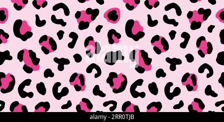 Pink Cheetah Seamless Pattern Leopard Background Stock Vector