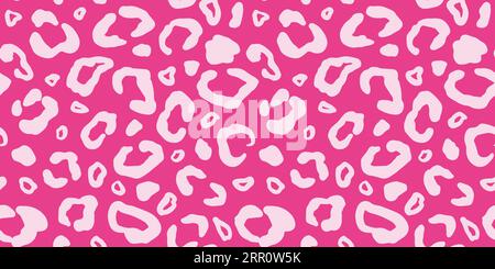 Pink Cheetah Seamless Pattern Leopard Background Stock Vector