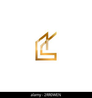 Letter L Home Logo Design. Line Home Logo Stock Vector
