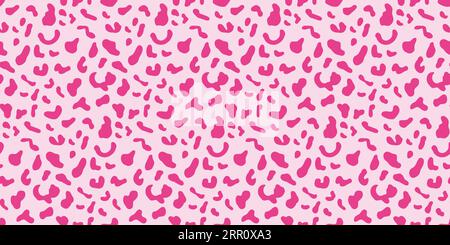 Pink Cheetah Seamless Pattern Leopard Background Stock Vector