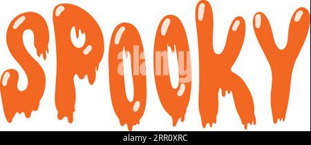 Orange spooky lettering for Halloween Stock Vector