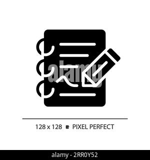 2D glyph style report solid icon Stock Vector