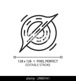 Black hole pixel perfect linear icon Stock Vector