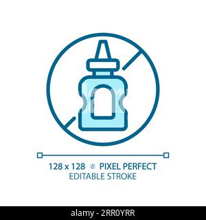 2D customizable thin linear blue mustard free icon Stock Vector