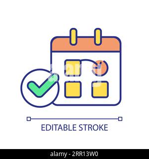 Change date RGB color icon Stock Vector