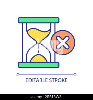 Time running out RGB color icon Stock Vector