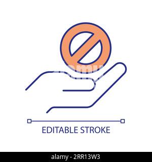 No access RGB color icon Stock Vector