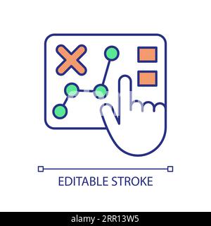 Failure analysis RGB color icon Stock Vector