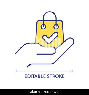 Buying decision RGB color icon Stock Vector
