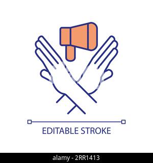 Poor communication RGB color icon Stock Vector