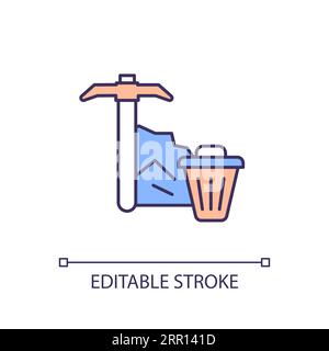 Customizable wasted resources linear icon Stock Vector