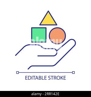 Different options RGB color icon Stock Vector