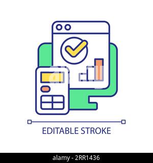 Budget management RGB color icon Stock Vector