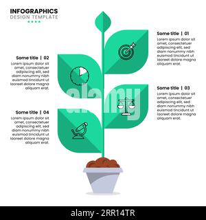 Process of growing plant in four stages. Vector Illustration Stock ...