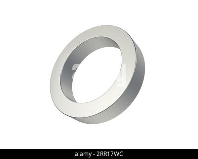 Metal ring isolated on white background - 3d Vector Image