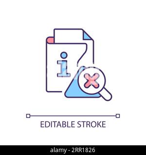 2D thin line colorful marketing defects icon Stock Vector