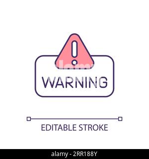 2D thin line colorful assumption of risk icon Stock Vector