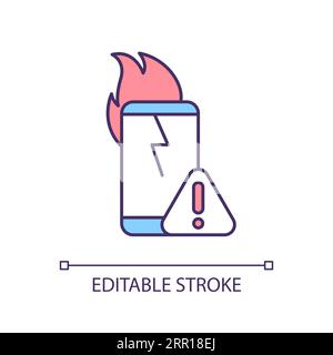 2D thin line colorful electronics industry icon Stock Vector